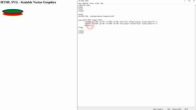 Create an Ellipse with HTML SVG смотреть онлайн