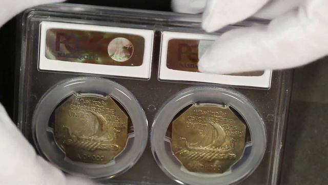 1925 Norse Centennial Medals in PCGS Dual Holder - Thick MS65 - Thin MS64+ смотреть онлайн