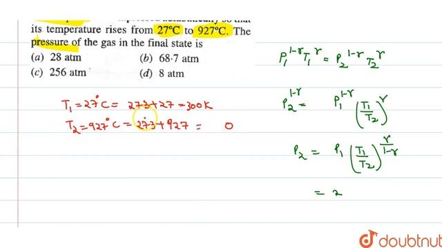 A mass of diatomic gas`(gamma=1.4)` at a pressure of 2 atomphere is compressed смотреть онлайн