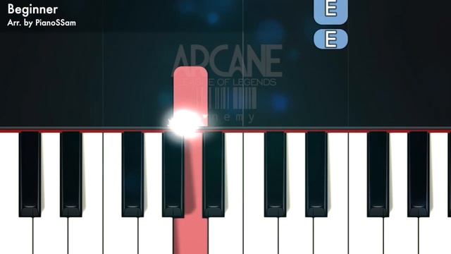 [Beginner] Enemy - Arcane(League of Legends) by Imagine Dragons | Piano Tutorial with Finger Number смотреть онлайн