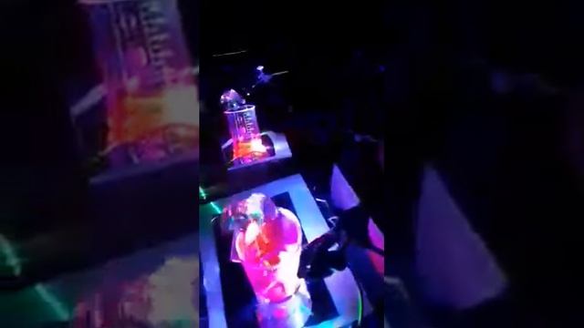 Basic Rhodamine b dye Laser show with two lasers (Hologram show). смотреть онлайн