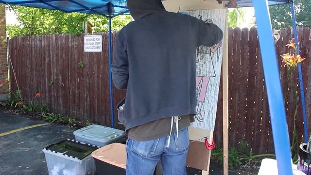 Anthony Weber painting "Prep" featuring music by Korean Jeans смотреть онлайн