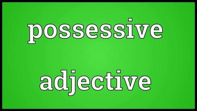 Possessive adjective Meaning смотреть онлайн