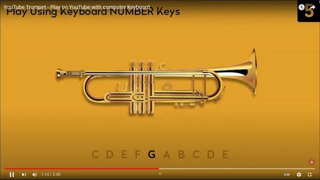 YouTube Trumpet   Play On YouTube With Computer Keyboard   YouTube   Google Chrome 2021 10 17 12 41