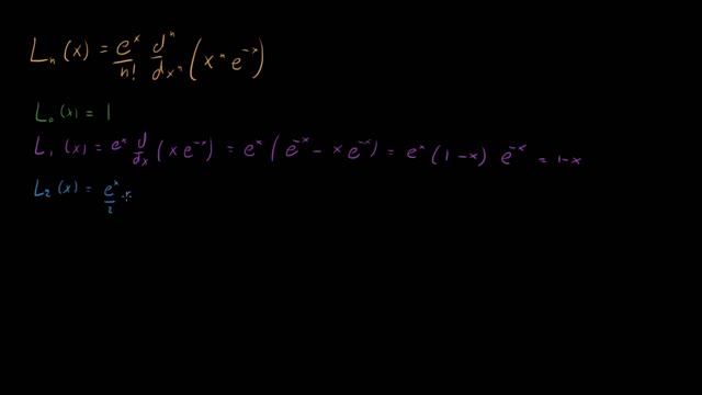 Intro to Laguerre Polynomials смотреть онлайн
