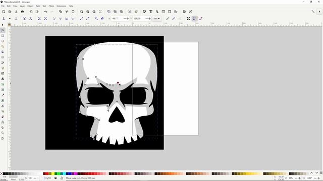 Draw a Flaming Skull in Inkscape | Mirror Symmetry & Spiro Spline смотреть онлайн