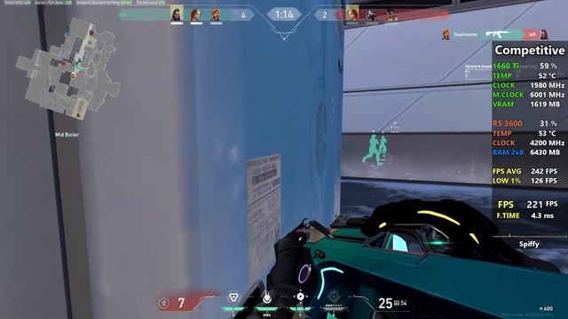 Valorant: Episode 2 Act 1 | GTX 1660 Ti + Ryzen 5 3600 | Competitive Settings смотреть онлайн