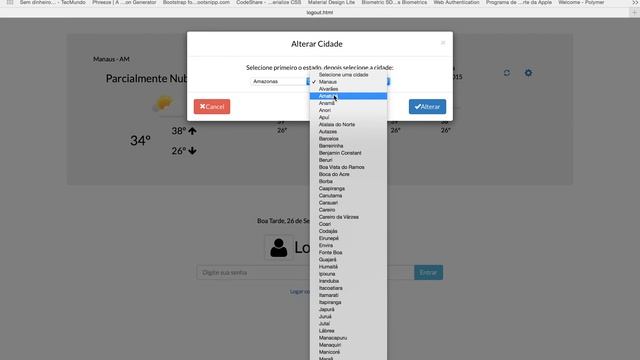Previsão do Tempo via API смотреть онлайн