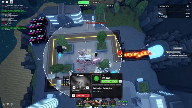 Hardcore On Cyber City - Easy! I Circuit Wall Player 3 POV I TDS Roblox