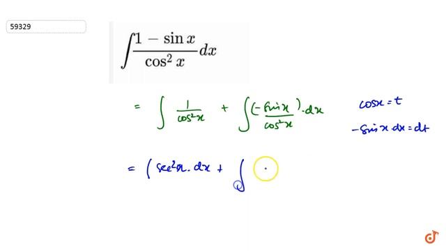 `int (1-sinx)/cos^2x dx` смотреть онлайн