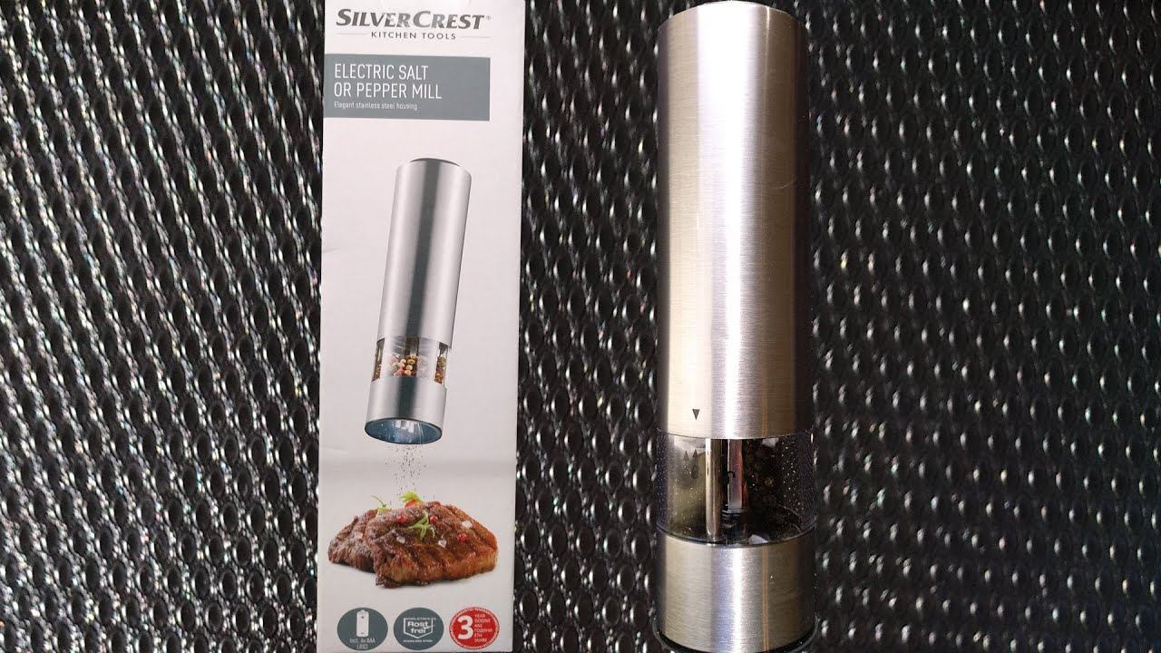 Silvercrest Electric Salt  Pepper Mil from Lidl  Unboxing  Demonstration