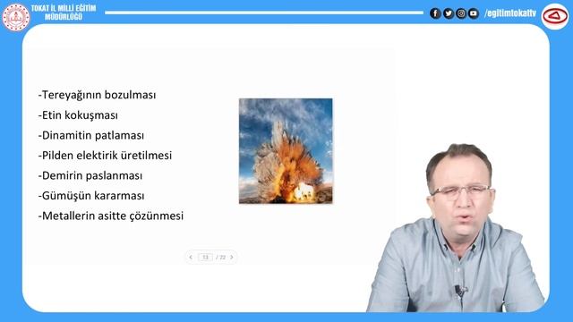 FİZİKSEL VE KİMYASAL DEĞİŞİMLER - 9.SINIF KİMYA - EĞİTİM TOKAT TV смотреть онлайн