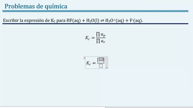 Escribir la 𝐞𝐜𝐮𝐚𝐜𝐢ó𝐧 de 𝐞𝐪𝐮𝐢𝐥𝐢𝐛𝐫𝐢𝐨 𝐊𝐜 para HF(𝐚𝐪) + H2O(𝐥) ⇌ H3O+(𝐚𝐪) + F−(𝐚𝐪) смотреть онлайн