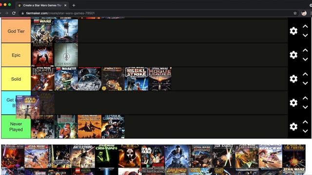 Star Wars Games Tier List смотреть онлайн
