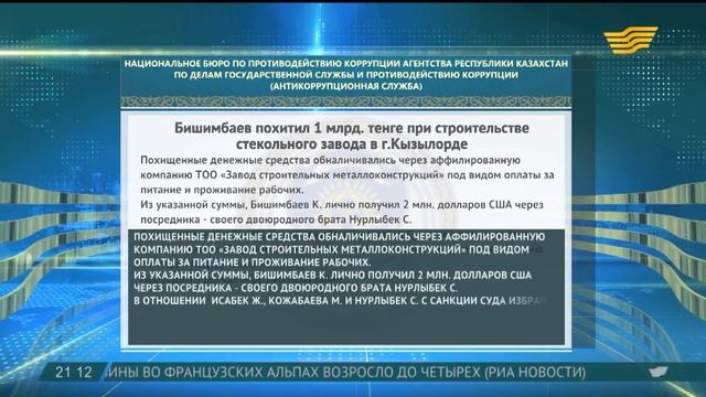 Экс министра К Бишимбаев обвиняют в хищении миллиарда тенге смотреть онлайн