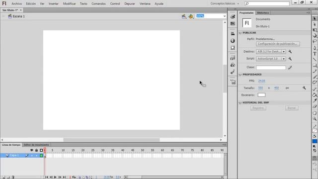 Curso Flash CS6 Capítulo 1 - 03 La Interfaz de Usuario смотреть онлайн