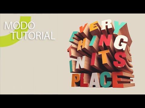 Modo Type Face for print Tutorial смотреть онлайн