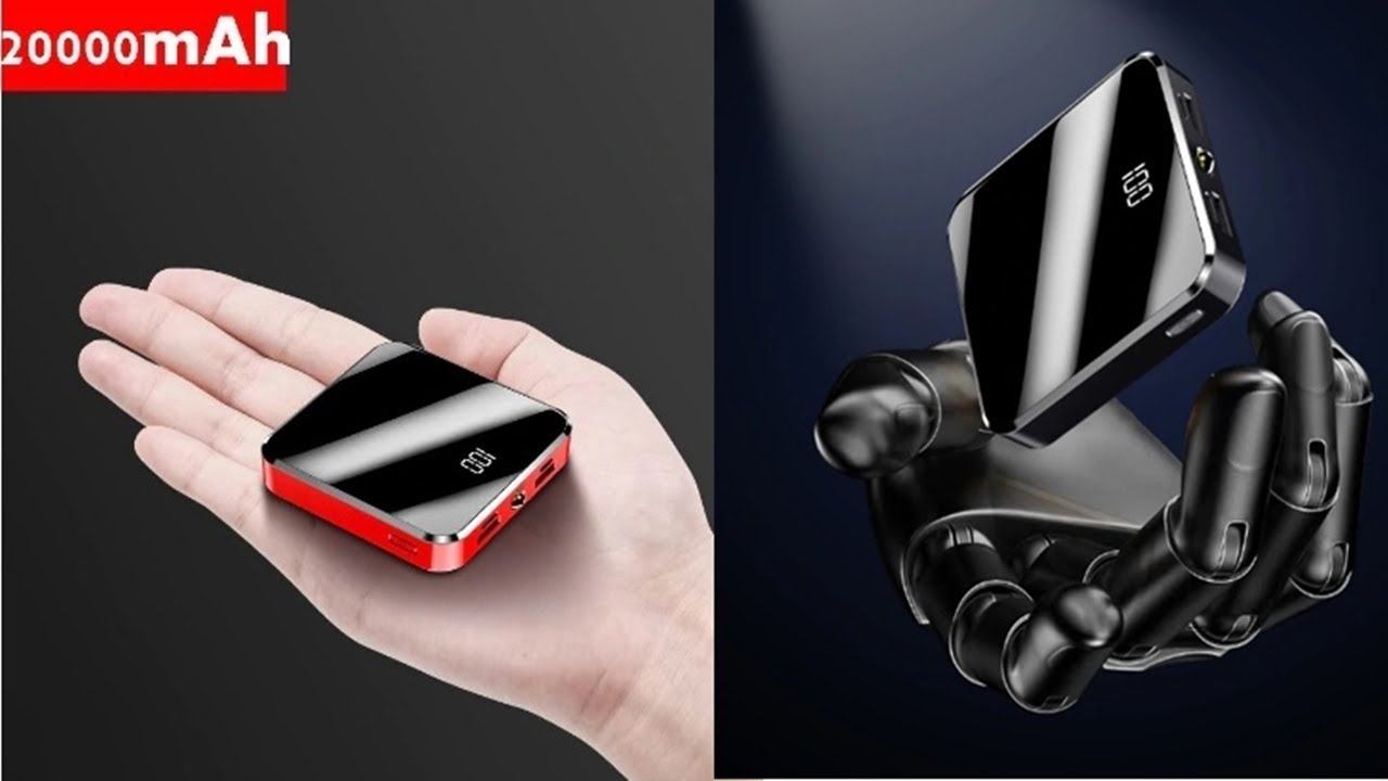 Portable Mini Power Bank 20000mAh Mirror Screen LED Display Powerbank External Battery Pack смотреть онлайн