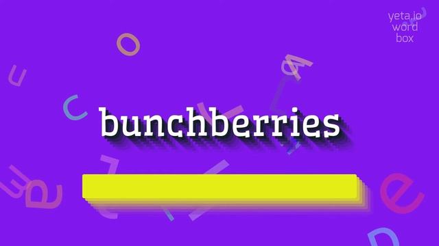 BUNCHBERRIES - HOW TO SAY BUNCHBERRIES? #bunchberries смотреть онлайн
