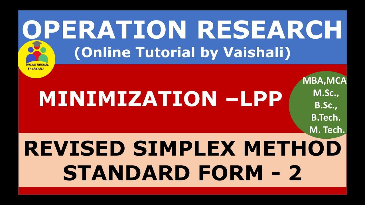 Revised simplex method standard form II in english-Minimization linear programming problem - Part смотреть онлайн