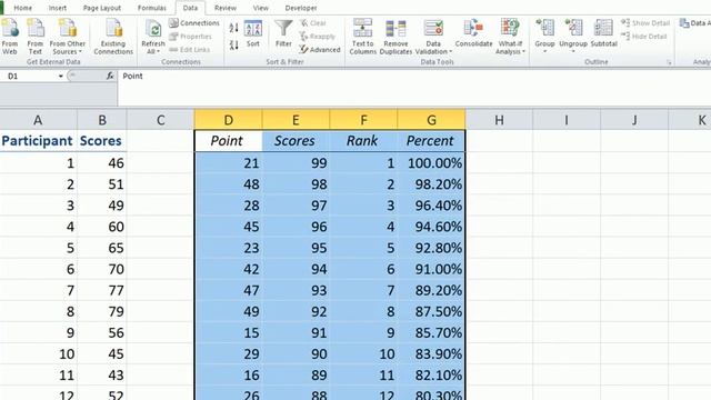 Rank and Percentile in Excel смотреть онлайн