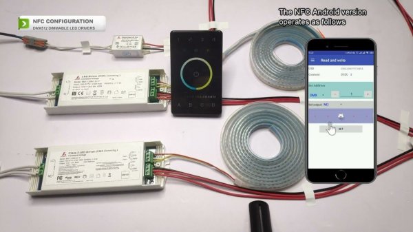 How to connect (2 in 1)DMX512 dimmable LED driver 12V 60W with DMX panel and CCT LED strips ?