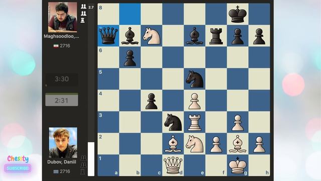 Daniil Dubov vs Parham Maghsoodloo - Aimchess Rapid 2023 (Round 6) смотреть онлайн