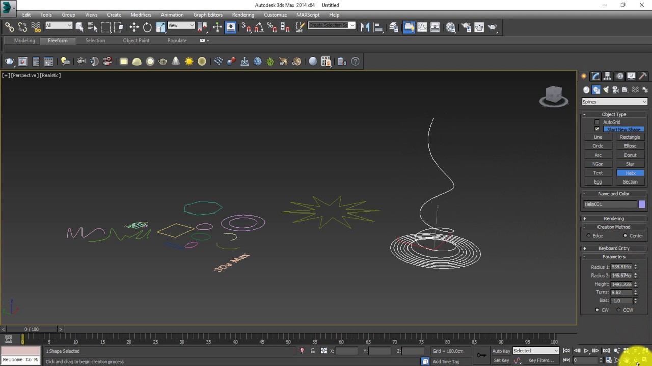 Splines in 3Ds Max смотреть онлайн