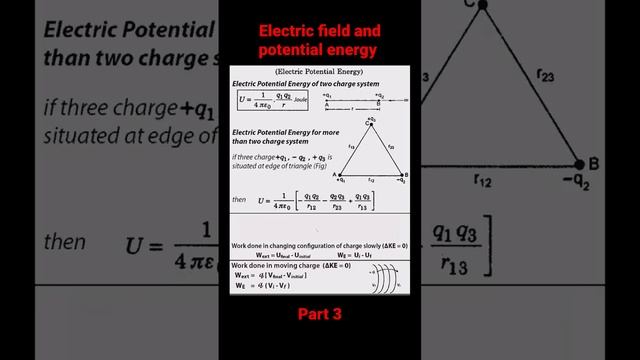Electric field and potential energy (all formulas) part 3 #fizyeasy #physics #shortsfeed #class12 смотреть онлайн