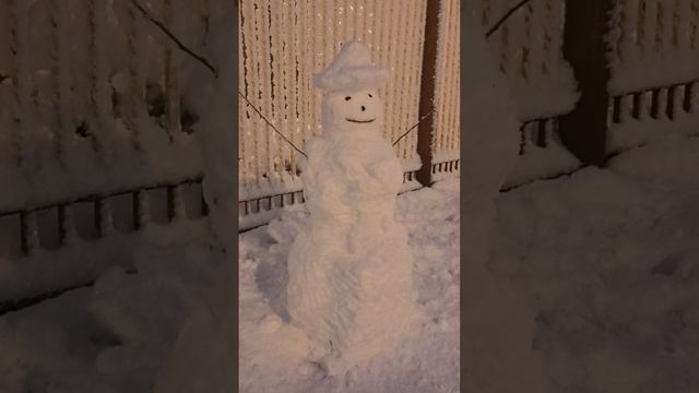 Первый снеговик #снег #зима #снеговик #зима2024 #пришлазима #снежнаябаба #первыйснег смотреть онлайн