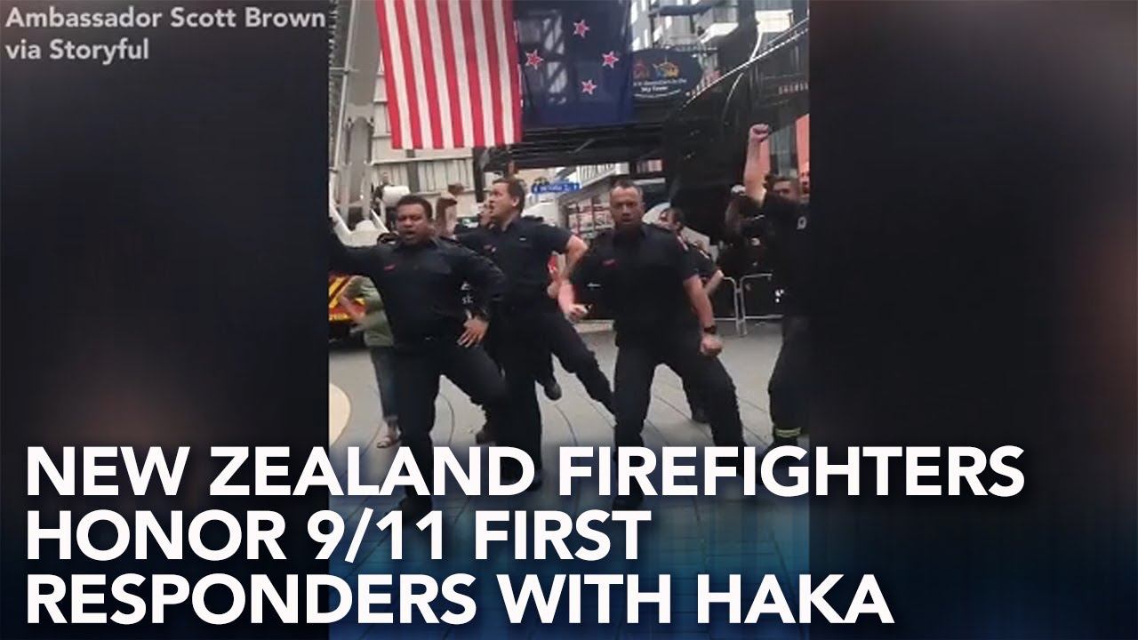 New Zealand firefighters honor 9/11 first responders with haka смотреть онлайн