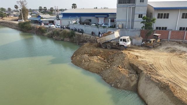 OMG!! Switch To Small Bulldozer It Has Low Weight Which Does Not Cause Soil To Sink To Fill Faster