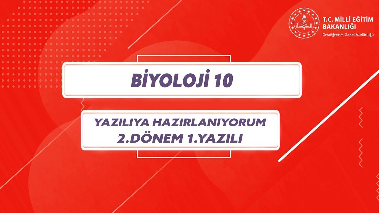 10.Sınıf Biyoloji 2.Dönem 1.Yazılı смотреть онлайн