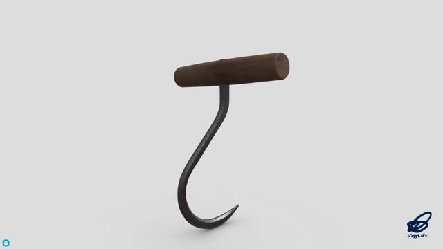 Meat Hook 4 - low poly PBR 3d model смотреть онлайн