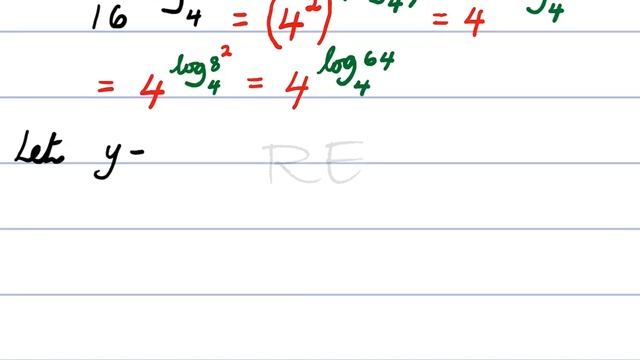 Evaluate 16 log base 4 of 8 - Method 1 смотреть онлайн