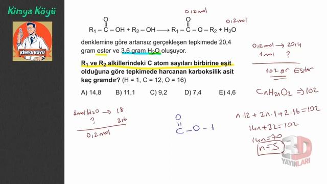 AYT Organik Kimya Soru Bankası Bölüm 03 Test 29 смотреть онлайн
