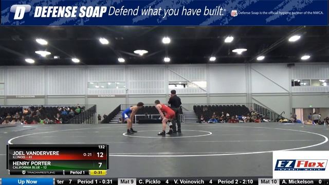 Mat 2 132 Joel Vandervere Illinois Vs Henry Porter California Blue смотреть онлайн