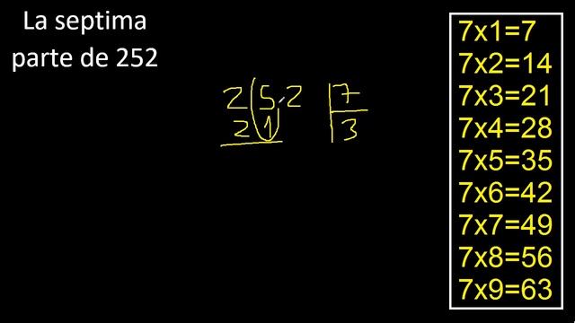 septima de 252 , cual es la septima parte de un numero смотреть онлайн