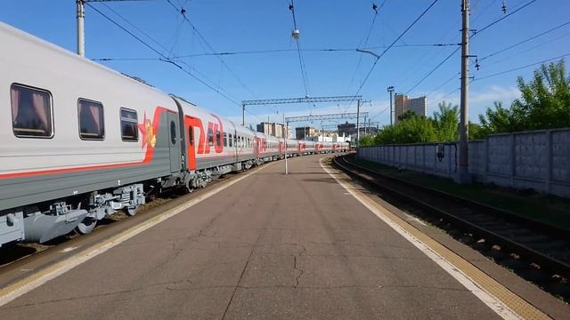 Паровозы П36-0027 и П36-0110 с поездом Победы смотреть онлайн