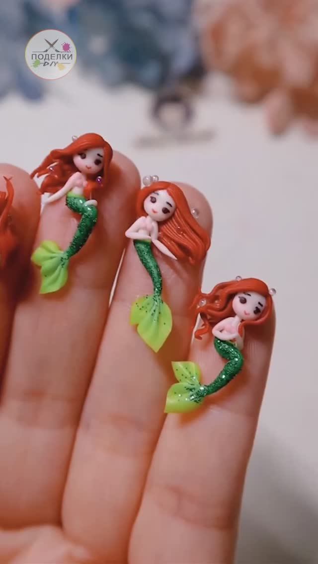 Русалка из полимерной глины смотреть онлайн