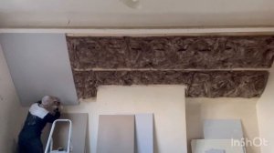 Наклонный потолок вешаю гипсокартон в одиночку