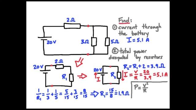 8-equivalent resistance - circuit analysis смотреть онлайн