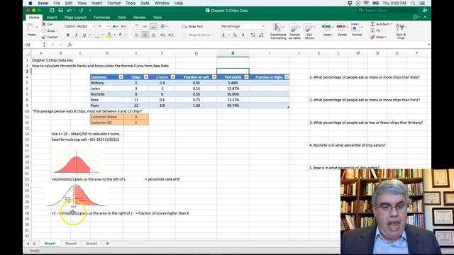 How to Calculate Percentile Ranks and Areas Under the Normal Curve (Excel 2016 for Mac) смотреть онлайн