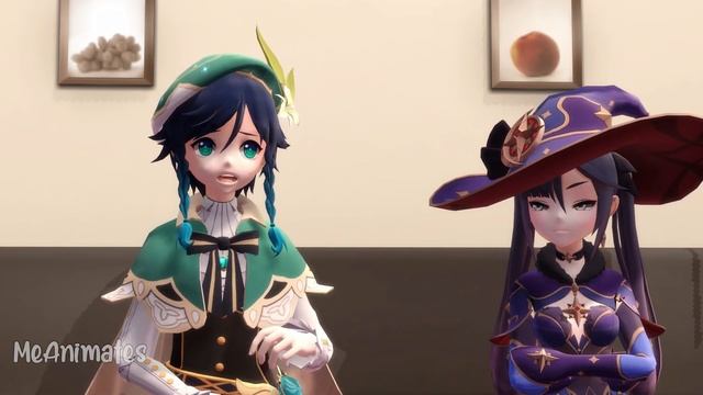 Mona learned a new trick || Genshin Impact Animation MMD смотреть онлайн
