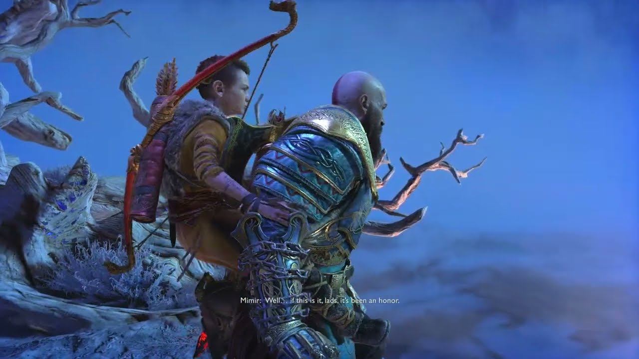 Kratos and Artreus Jump off The Realm Bridge - God of War смотреть онлайн