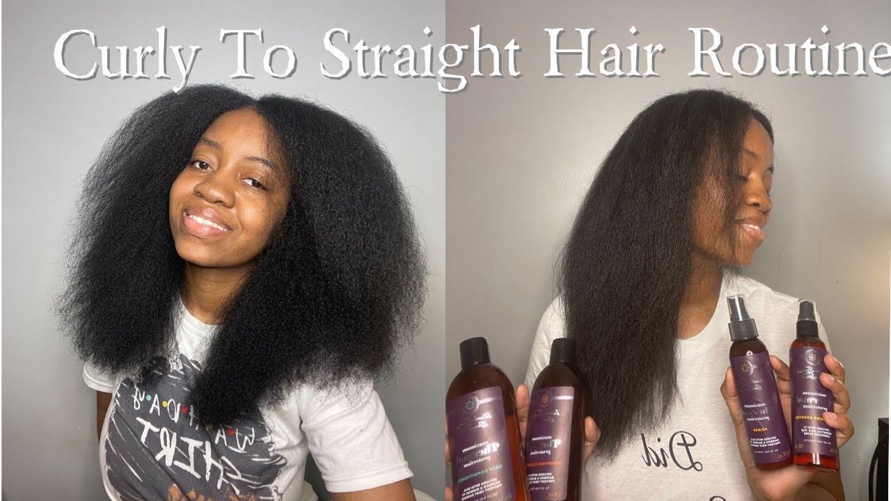 Type 4 Natural Hair Curly To Straight Routine Ft Uncle Funky’s Daughters | No Heat Damage смотреть онлайн