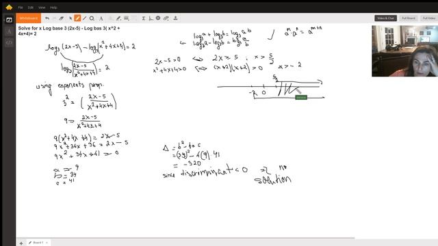 solving a logarithmic equation смотреть онлайн