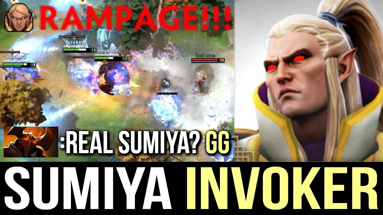 Genius SumiYa Invoker Rampage Combo Dota 2 смотреть онлайн
