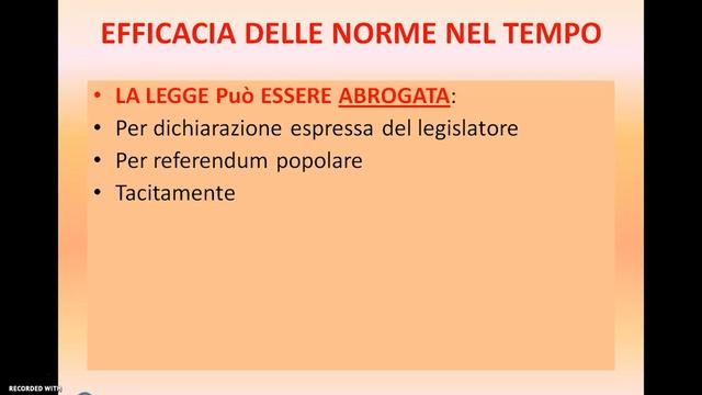 EFFICACIA DELLE NORME NEL TEMPO E NELLO SPAZIO смотреть онлайн