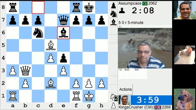 LIVE Blitz #3721 (Speed) Chess Game: White vs Assumpcaos in Van't Kruijs opening смотреть онлайн